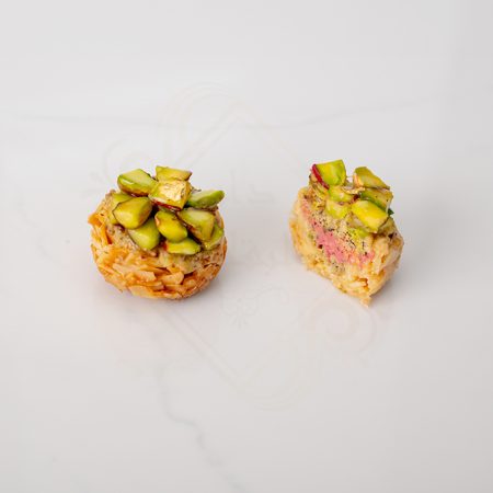 Mignardises framboise et pistache